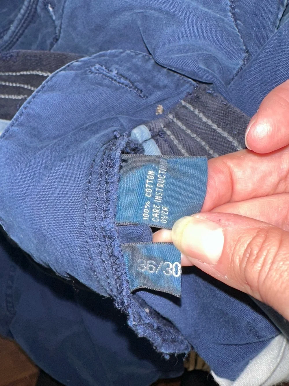 Vintage Polo Ralph Lauren Military Cargo Pants Cotton Blue Size 36x30  AA22